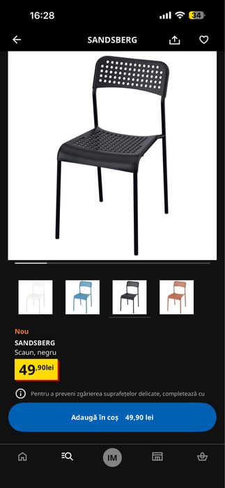 Set masă + 4 scaune IKEA SANDSBERG