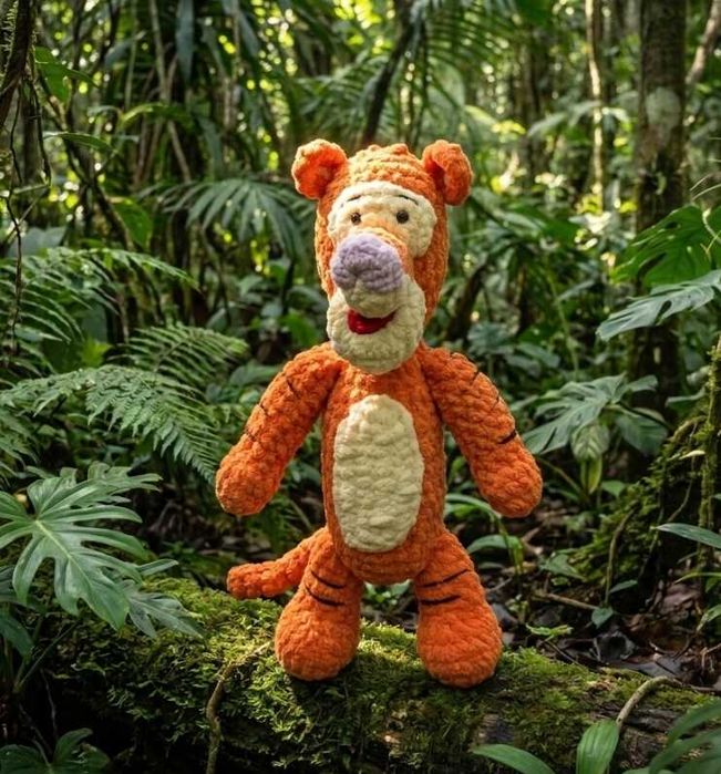 Jucărie pluș croșetata manual Tigru, din seria Winnie the pooh