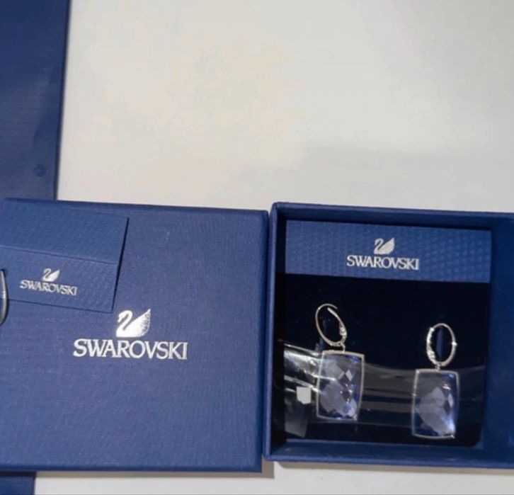 Cercei Swarovski Cristal Tanzanite