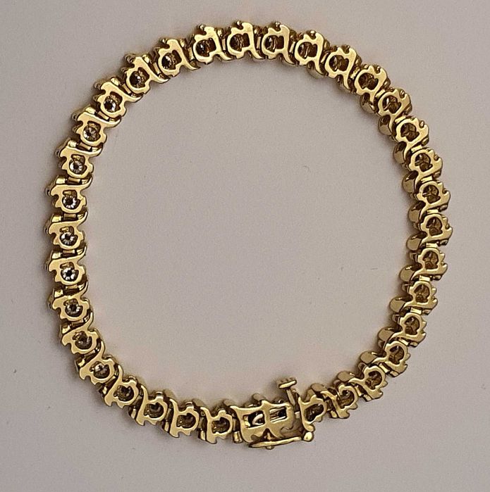 bratara tennis aur 14k cu 6ct diamante naturale