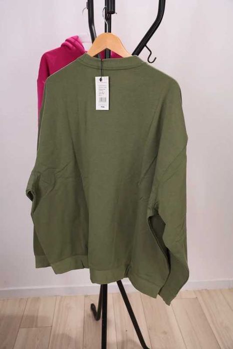 Bluză FILA Cosenza verde olive logo bouclé bărbați XL nou etichetă