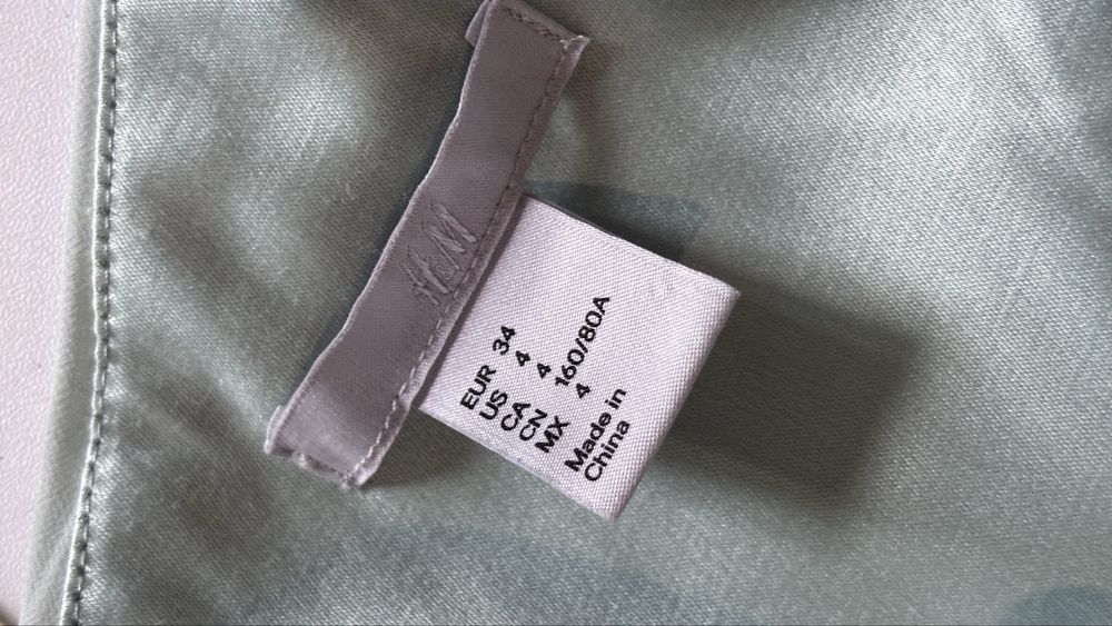 Платье H&M, бирюзовое