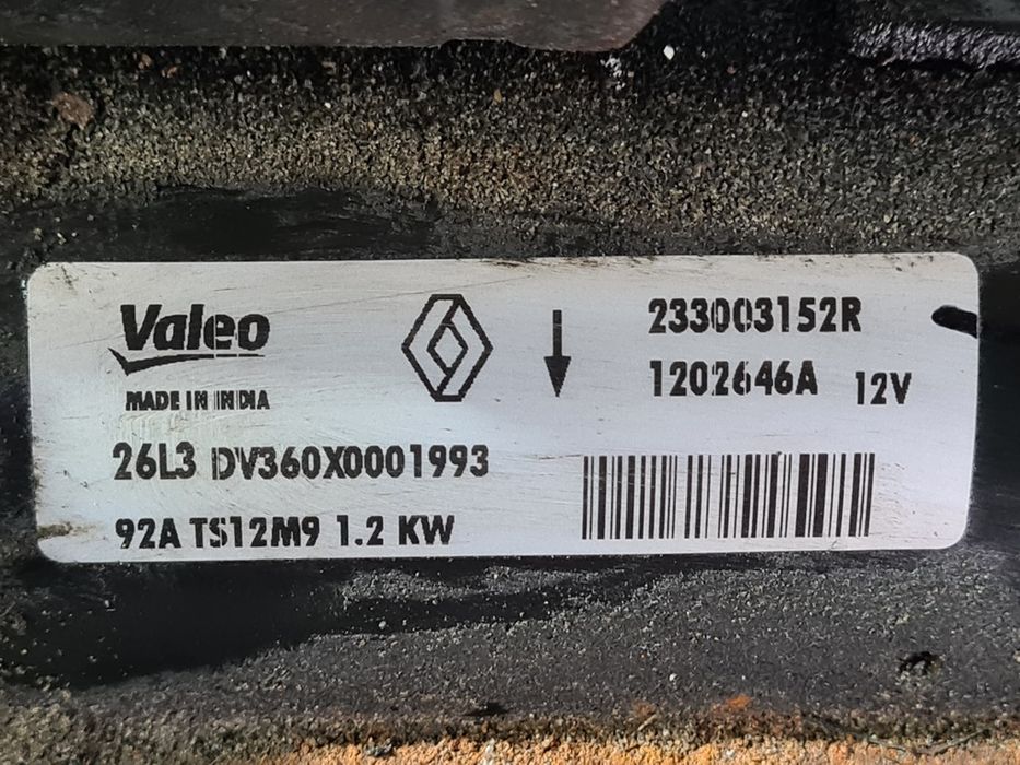Electromotor Dacia Duster 1.5 Dci 2010 - 2013 81kW 110CP 1461CC Manuala K9K (1103) Diesel 4x2 234003152T Garantie