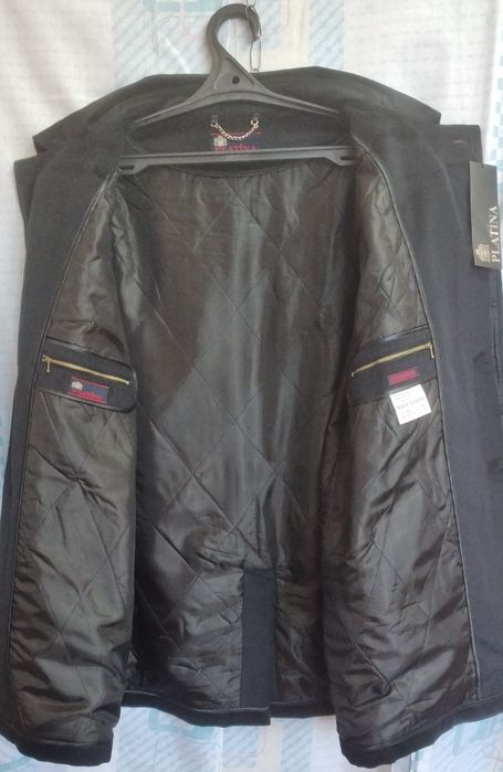 Мужская куртка сюртук турецкий кашемир тёмно синего цвета 60-62