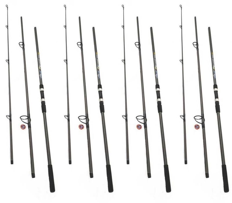 Set 4 Lansete crap, Wind Blade, Fino Carp, 3.90 m, 3.75 Lbs, din 3 buc