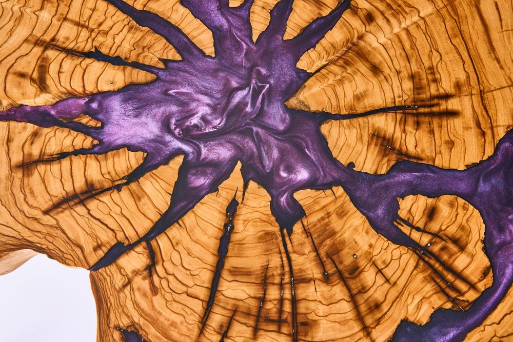 Дизайнерска холна маса шайба от маслина