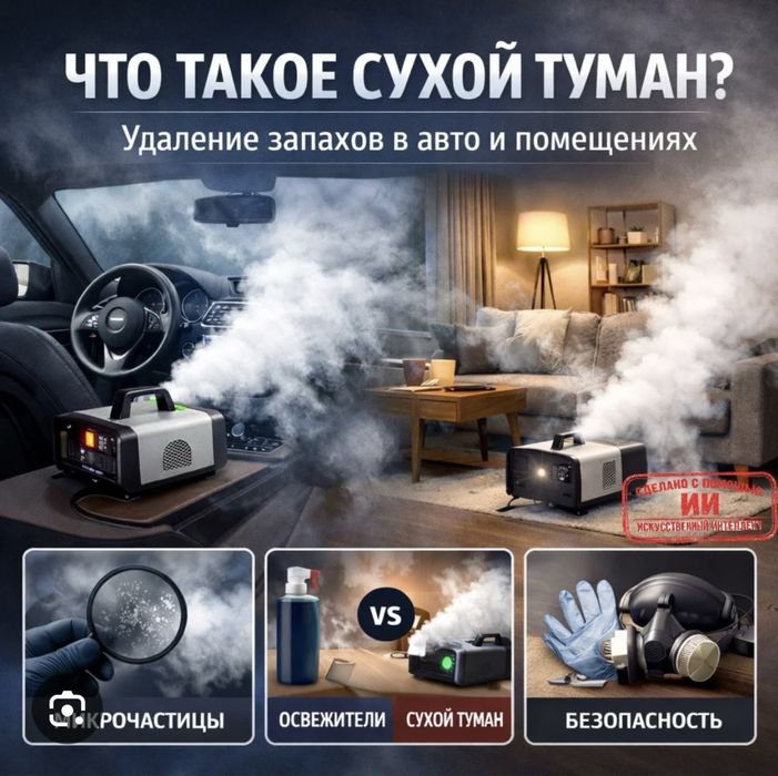 Сухой туман устранение и удаление неприятных запахов
