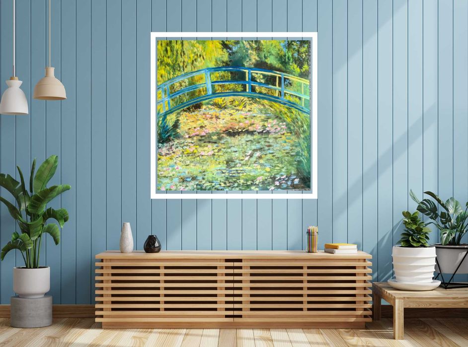 Vand tablou - inspiratie Claude Monet - Nuferi 80x80 cm