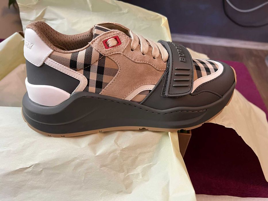 Adidasi Burberry LF Ramsey L MULTI Chk:Aarvr Gri, original noi 38