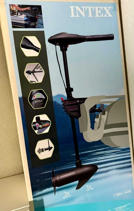 NOUA! Barca gonflabila INTEX CHALLENGER 3 + Motor electric INTEX 480W