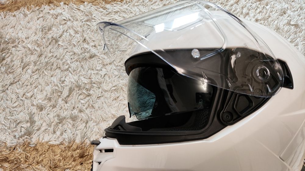 Casca moto integrala Apex FI200 alb lucios XXL