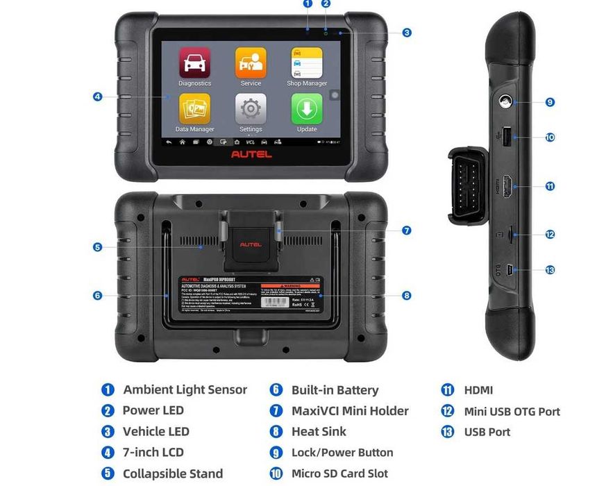 Tester auto profesional Autel MaxiPRO MP808BT PRO Bluetooth 2 ANI