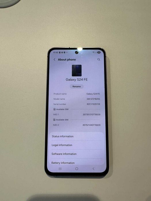 Samsung Galaxy S24 FE (ag50 B.7062) Garantie 2 ani!