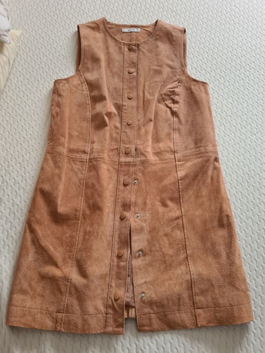 Sarafan-Vesta piele Mango