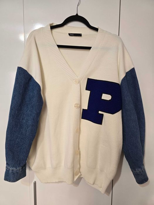 Жилетка с дънкови ръкави