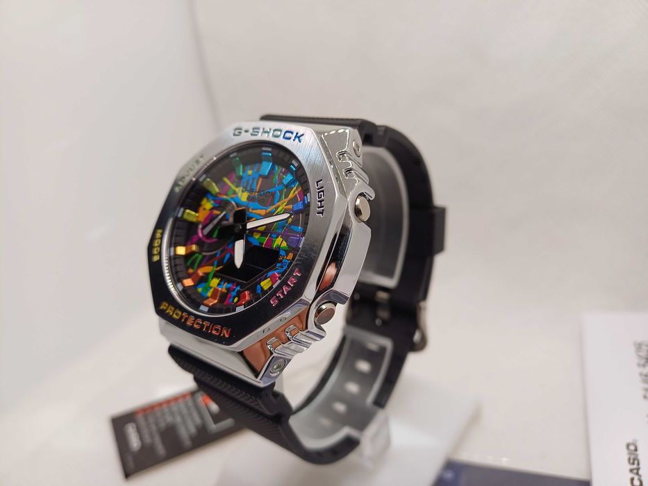 Ceas Casio g shock GM 2100 STEEL PRISM Black .Nou, Garantie 2ani