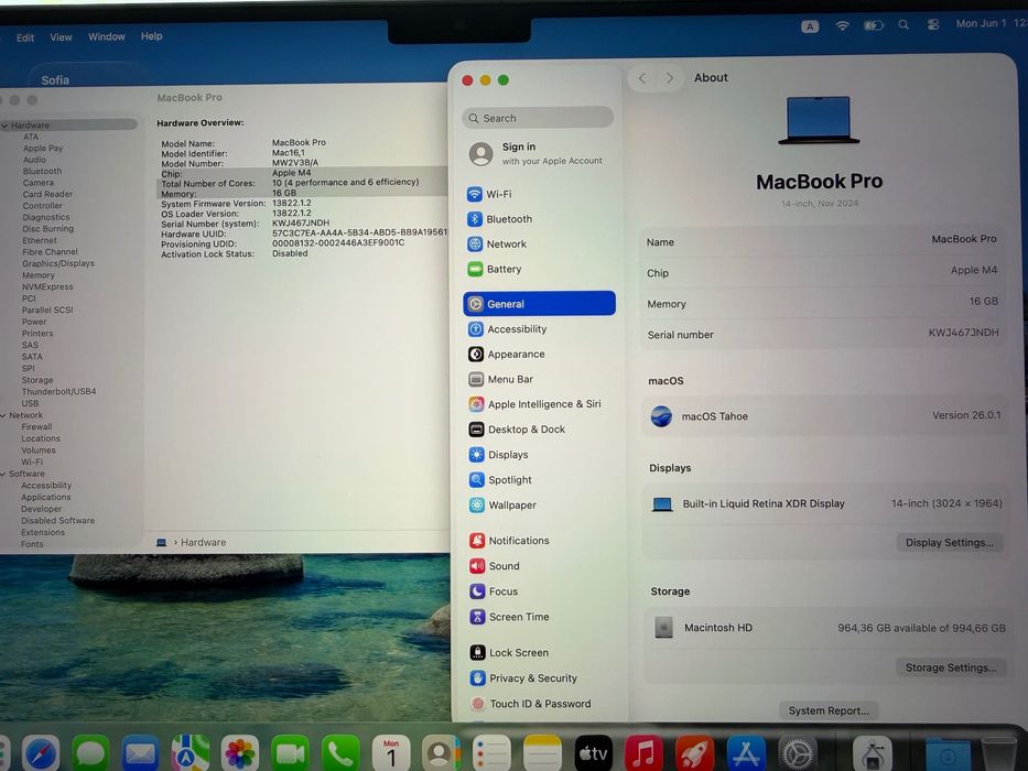 MacBook Pro 14" M4 10-CPU, 10-GPU, 16GB RAM, 1TB SSD