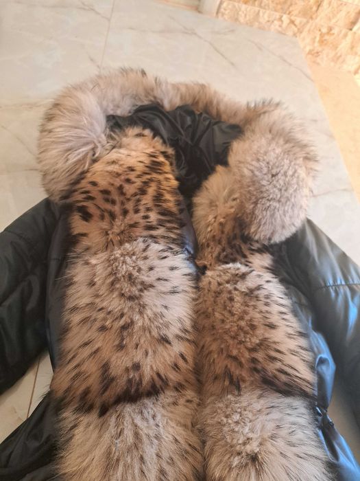 Geaca Parka cu blana de vulpe