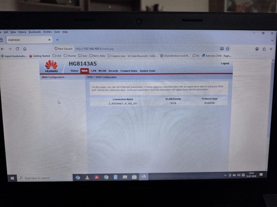 Router Huawei GPON HG8143A5