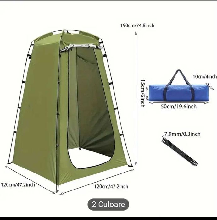 Cort pliabil pentru dus, cabina pentru toaleta portabila