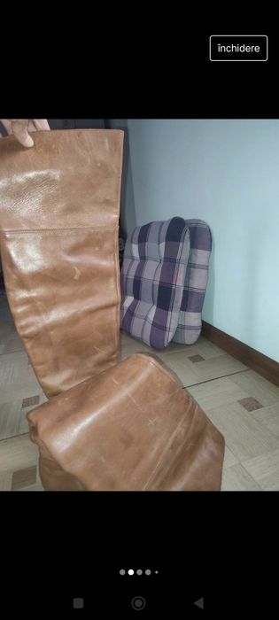 Cizmele lungi din piele
