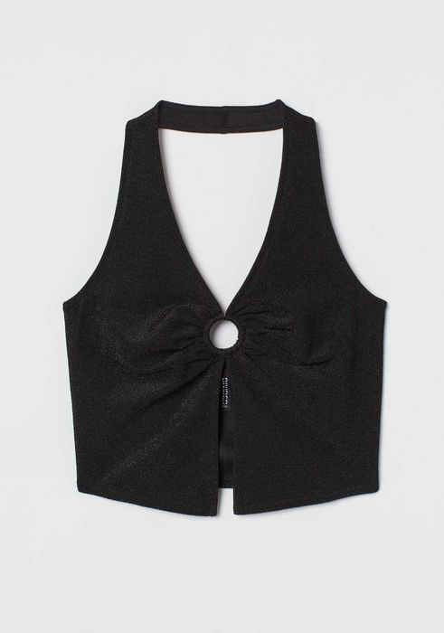 Късо черно потниче H&M