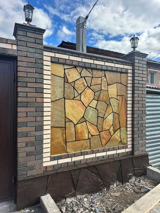 Плитняк для облицовки заборов и стен