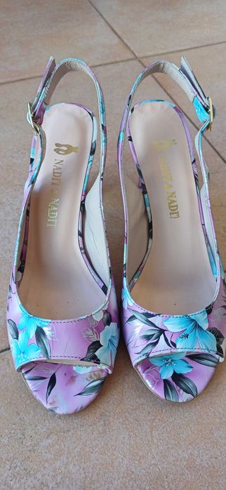 Сандали Nadit & Nadit ЕСТЕСТВЕНА Кожа Рисувани! НОВИ! №36