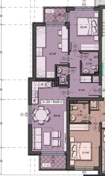 Продава се Тристаен апартамент в София, Малинова долина - 88 кв.м за 1813 €/кв.м - Снимка #4