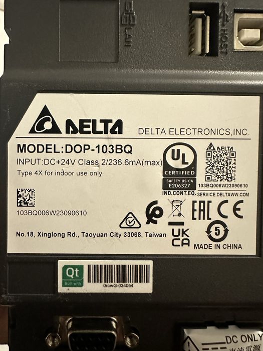 HMI Delta DOP-103BQ - NOU, nefolosit