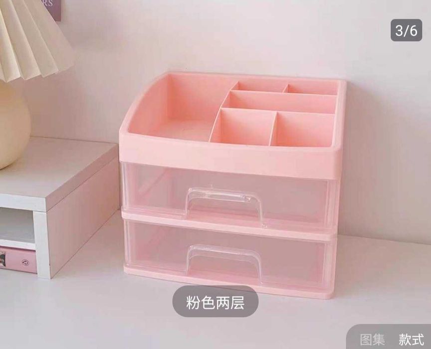 Настольный косметический ящик для хранения, пластиковый органайзер