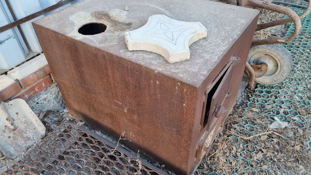 Печь для сарая, гаража метал 8мм