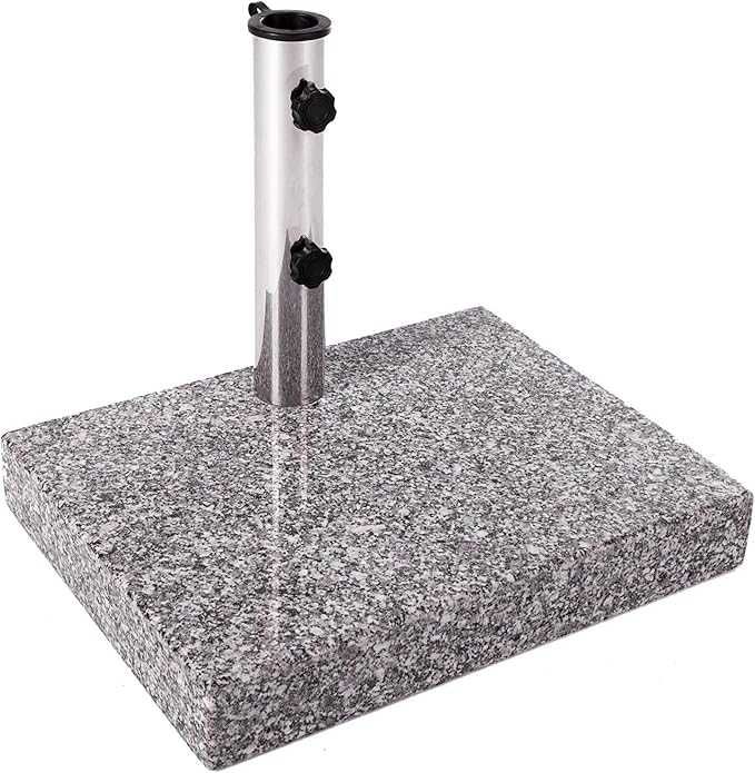 Стойка за чадър Anaterra® - Гранит 25 кг, квадратна