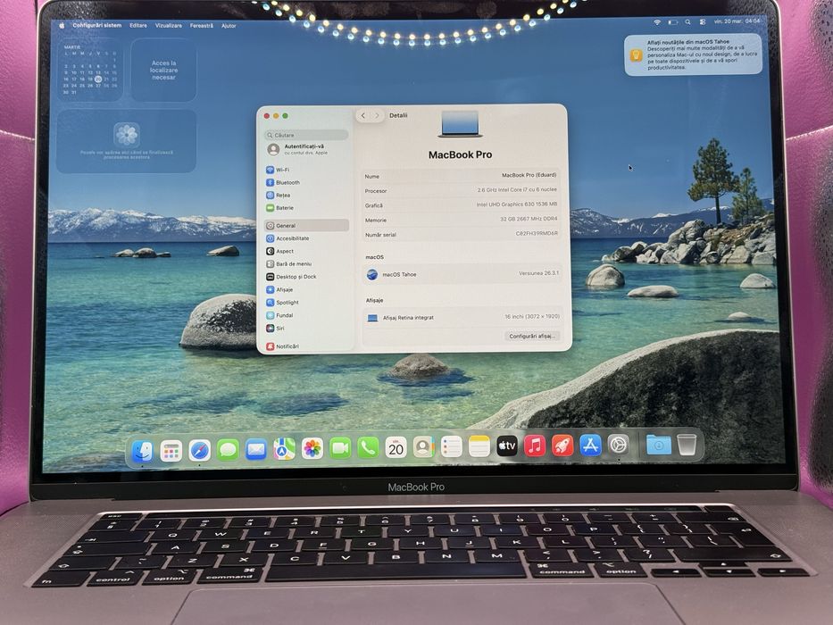 Macbook Pro 16 2019 512Gb 17/32 Gb•Amanet Matei Crangasi•