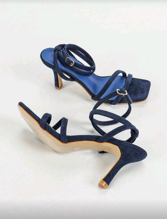 Дамски сандали тъмносини