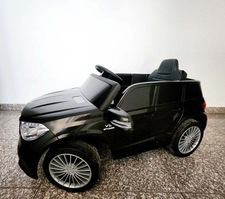 Акумулаторен джип Mercedes с дистанционно, меки гуми и кожена седалка