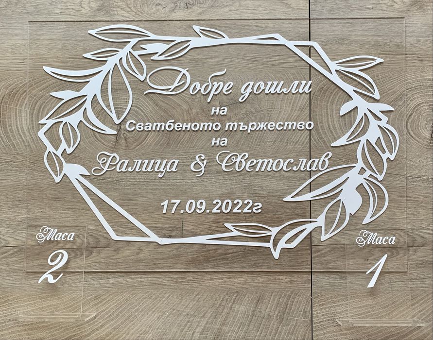 Кръгли и прозрачни табели от Плексиглас с опция фолиев надпис