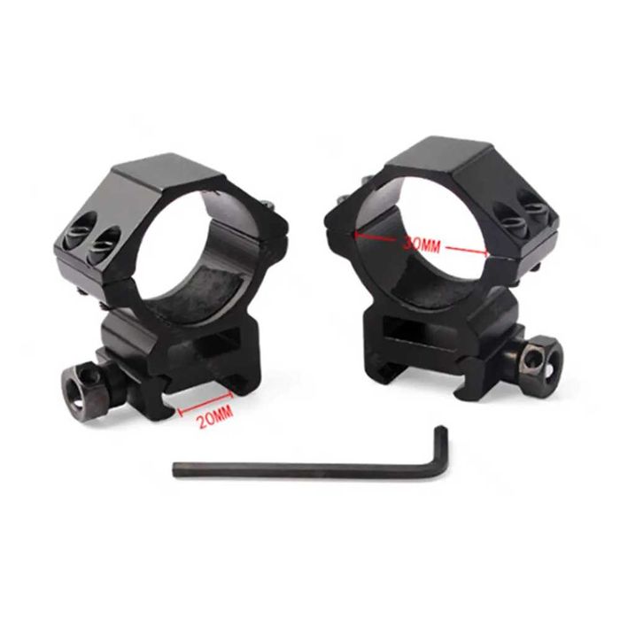 Suporti luneta, 22mm prindere, diametru 25,4mm sau 30mm, aluminiu