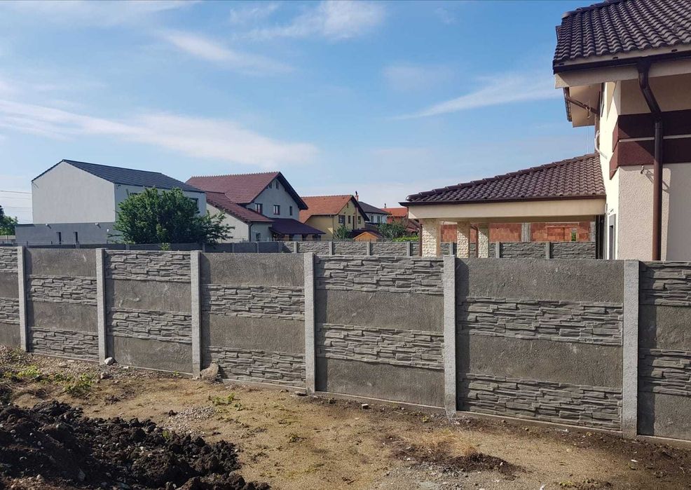 Gard placi beton și bolțari, MONTAJ cu toate materialele incluse.