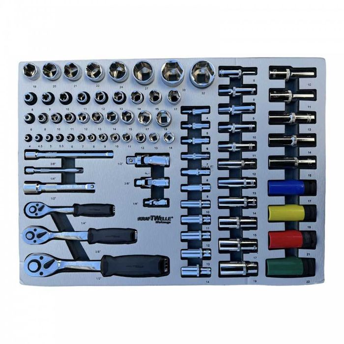 Количка с  7 чекмеджета ,6 пълни с инструменти KRAFTWELLE , XXL-05