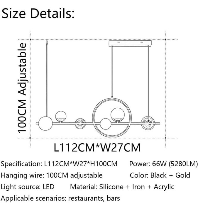 Дизайнерско LED осветително тяло, висящо