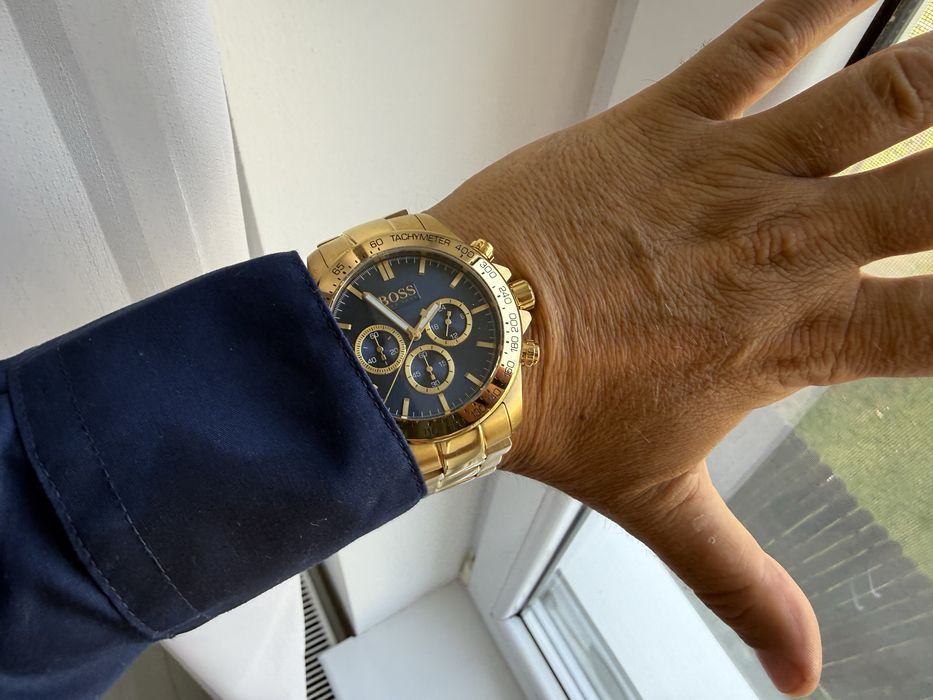 Ceas  Hugo Boss Gold Ikon aur 18k schimb cu seiko , omega , hamilton , breitling