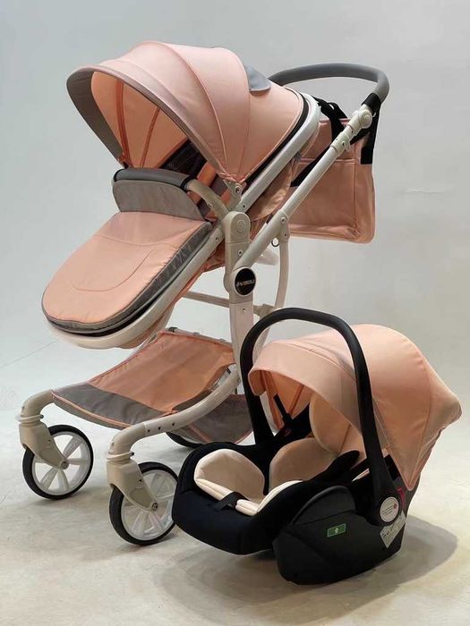 Carucior 3 in 1 Visoli roz-NOU IN CUTIE!