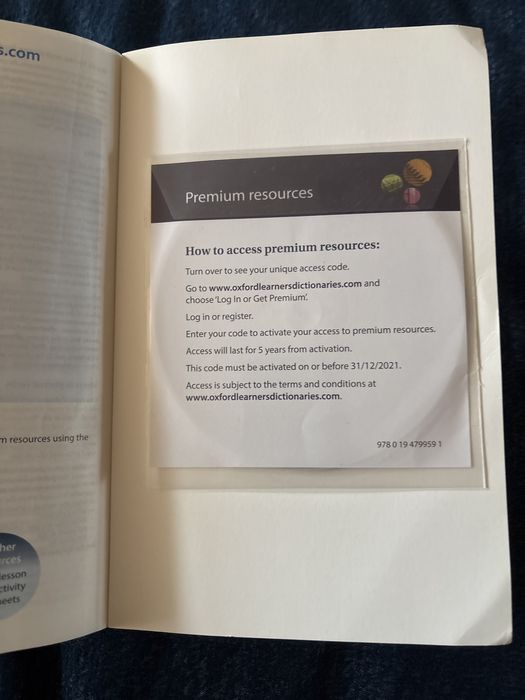 Oxford Advanced Learner’s Dictionary (9th edition)