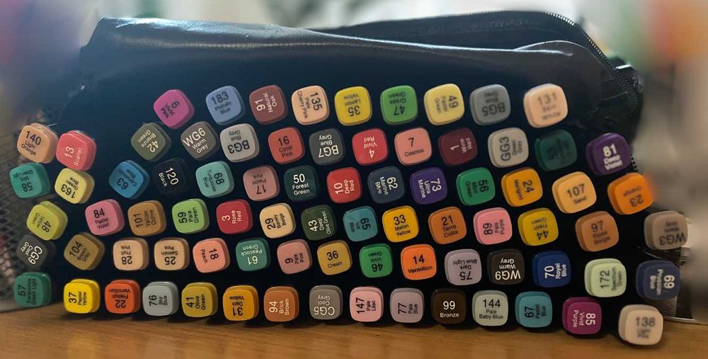 Комплект от двустранни маркери 80бр.