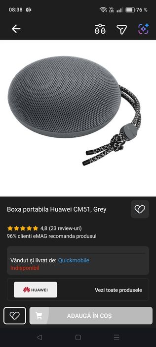 Boxa bluetooth Huawei CM51 in stare foarte buna !!!