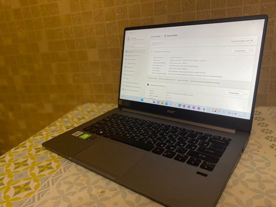 Ноутбук Aser swift 3