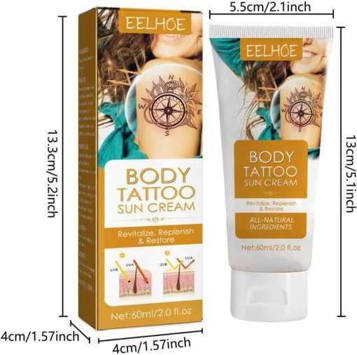 Слънцезащитен крем за татуировки, SPF50, 60 мл, Eelhoe