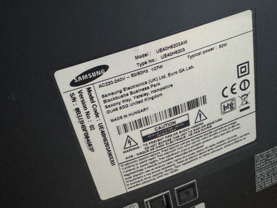 TV Samsung UE40H7203AW