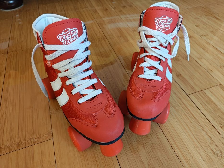 Role / patine cu rotile Rookie Retro V2, 38, Rosu Alb